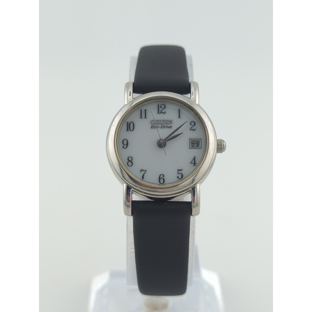 Citizen Eco-Drive E011-S049415 Ladies Date Watch Silver Tone + New Strap